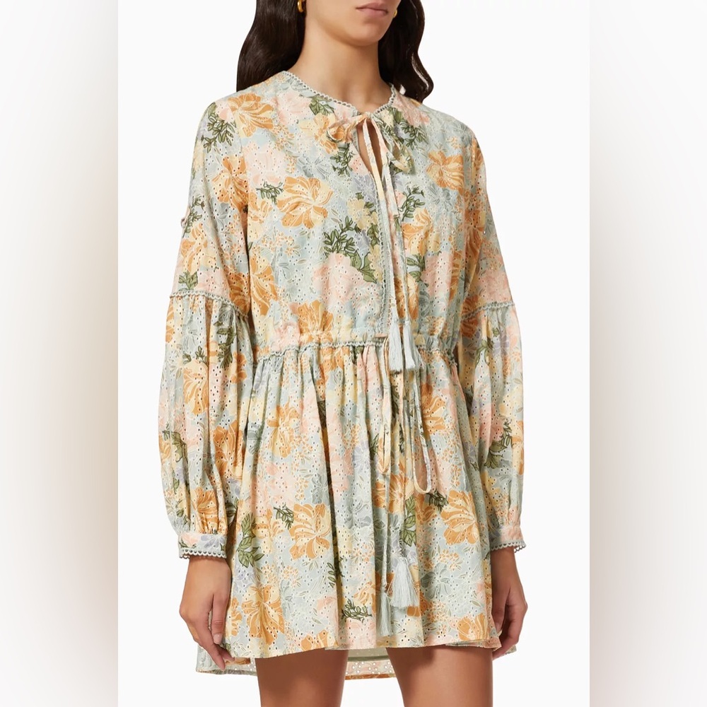 We Are Kindred‎ Anita Mini Dress in Broderie Anglaise Cotton Sz 8